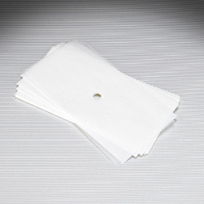 Lens paper with center hole for face-down samples